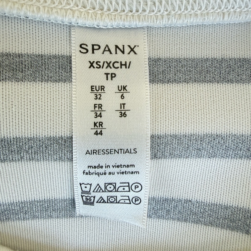 SPANX Black and White Striped Midi Dress - Picture 7 of 7